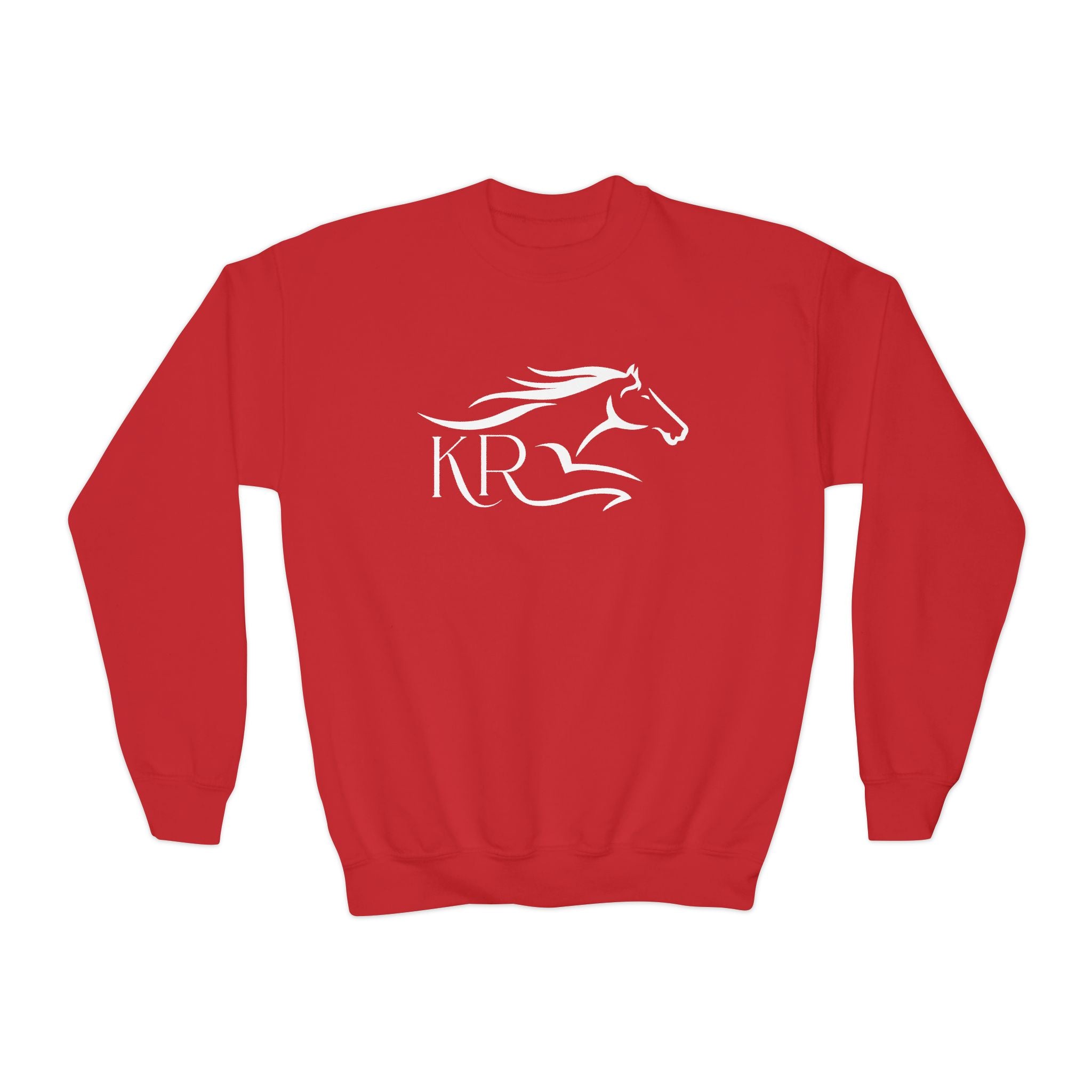 Youth Crewneck Sweatshirt White Imprint