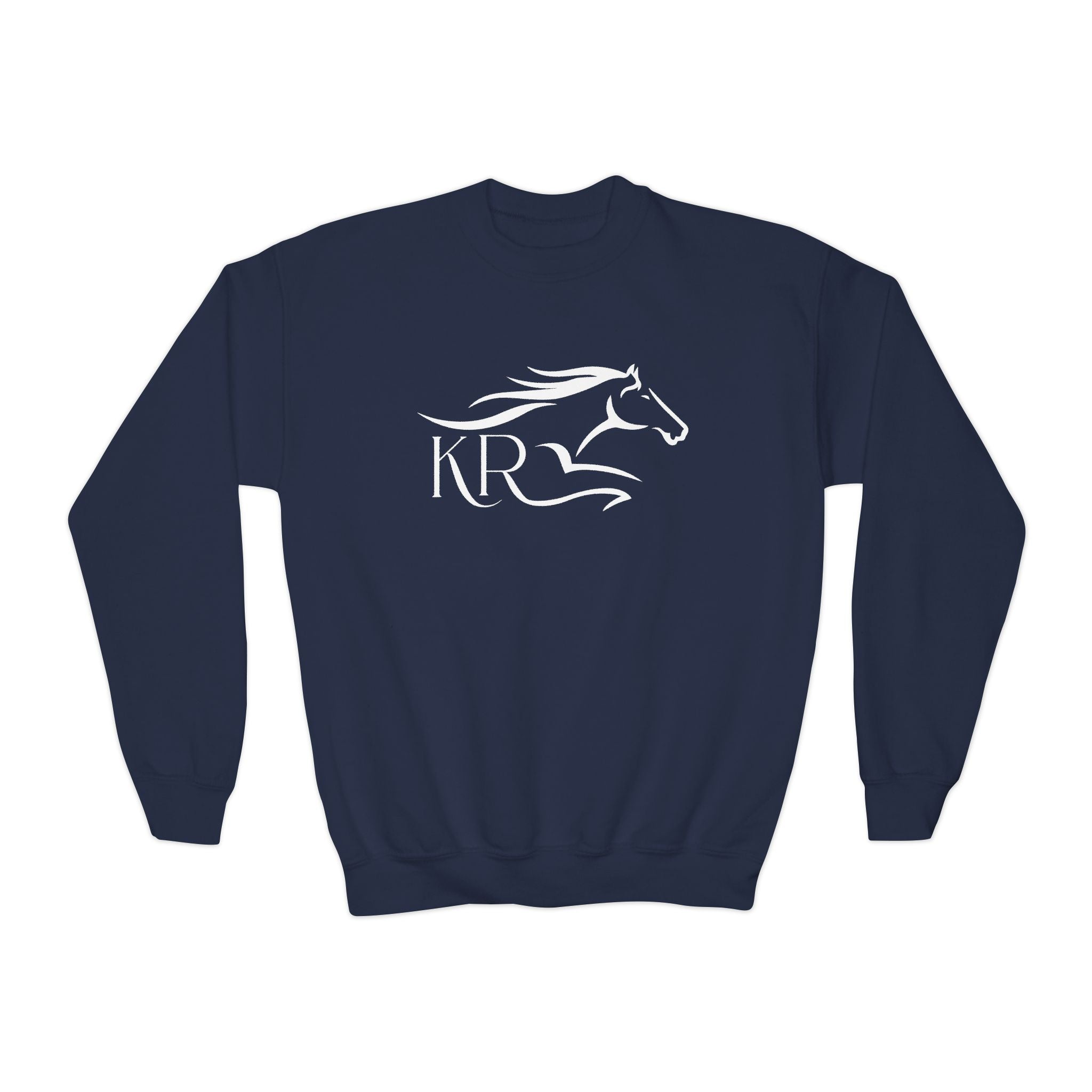 Youth Crewneck Sweatshirt White Imprint