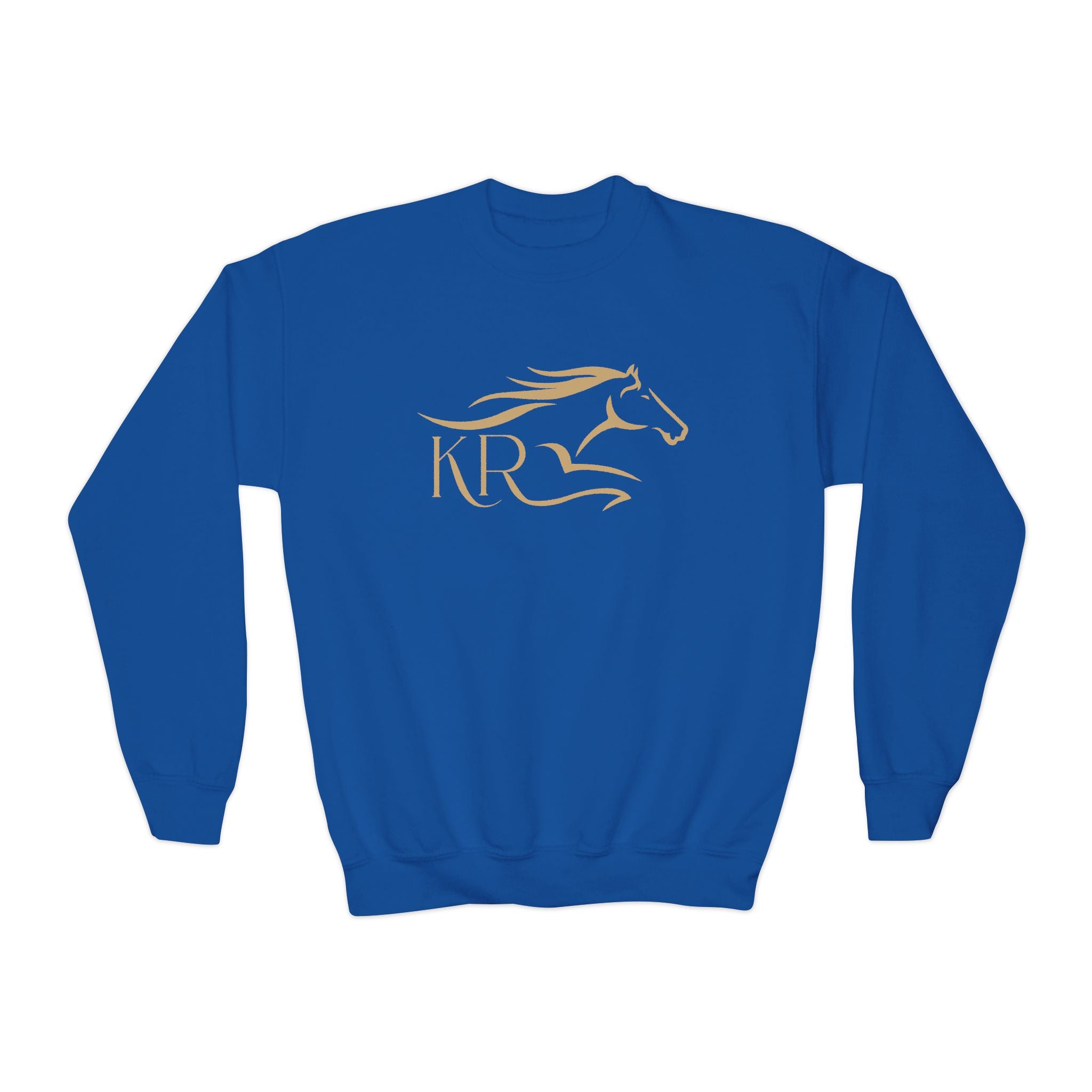 Youth Crewneck Sweatshirt Gold Imprint