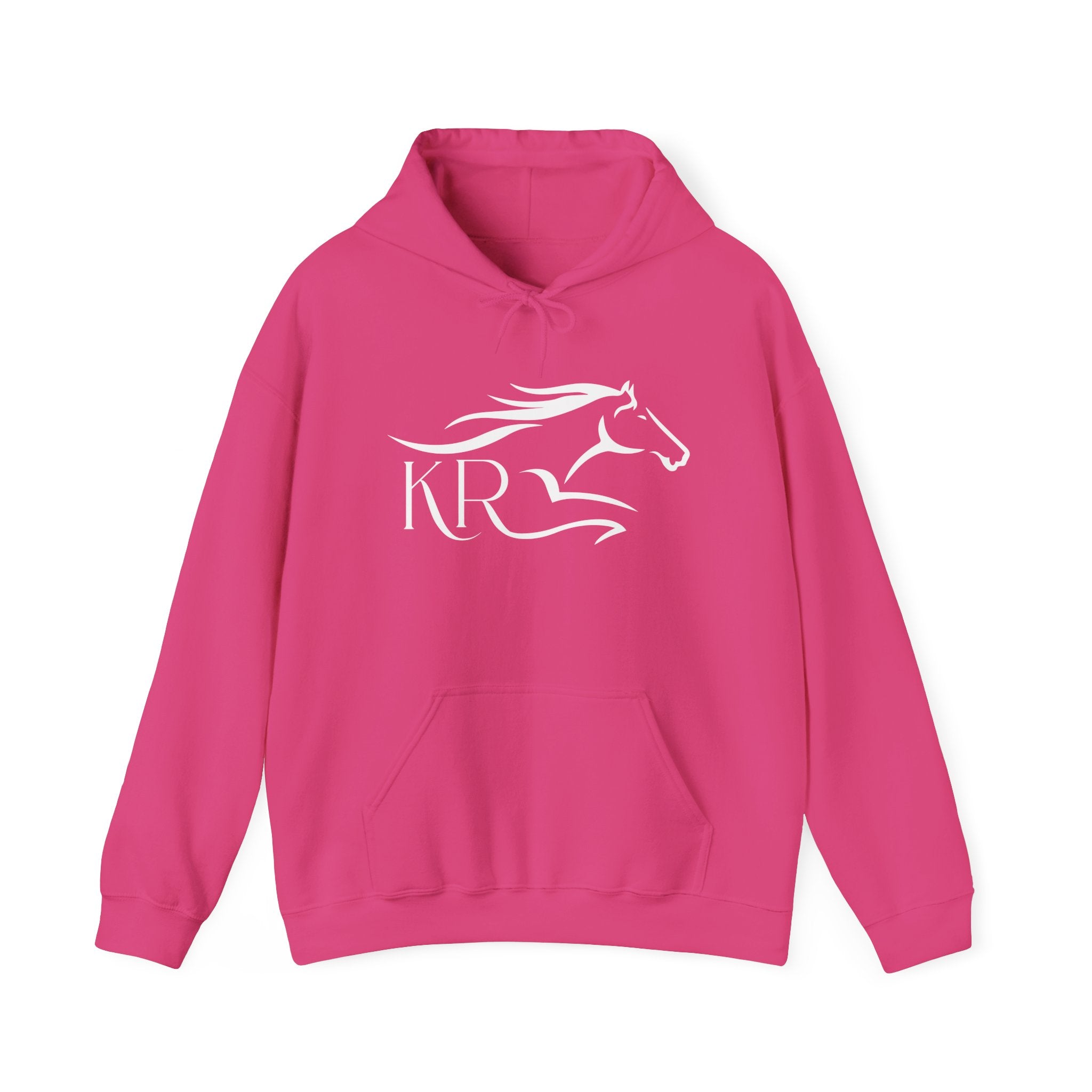 Adult Hooded Sweatshirt White Imprint