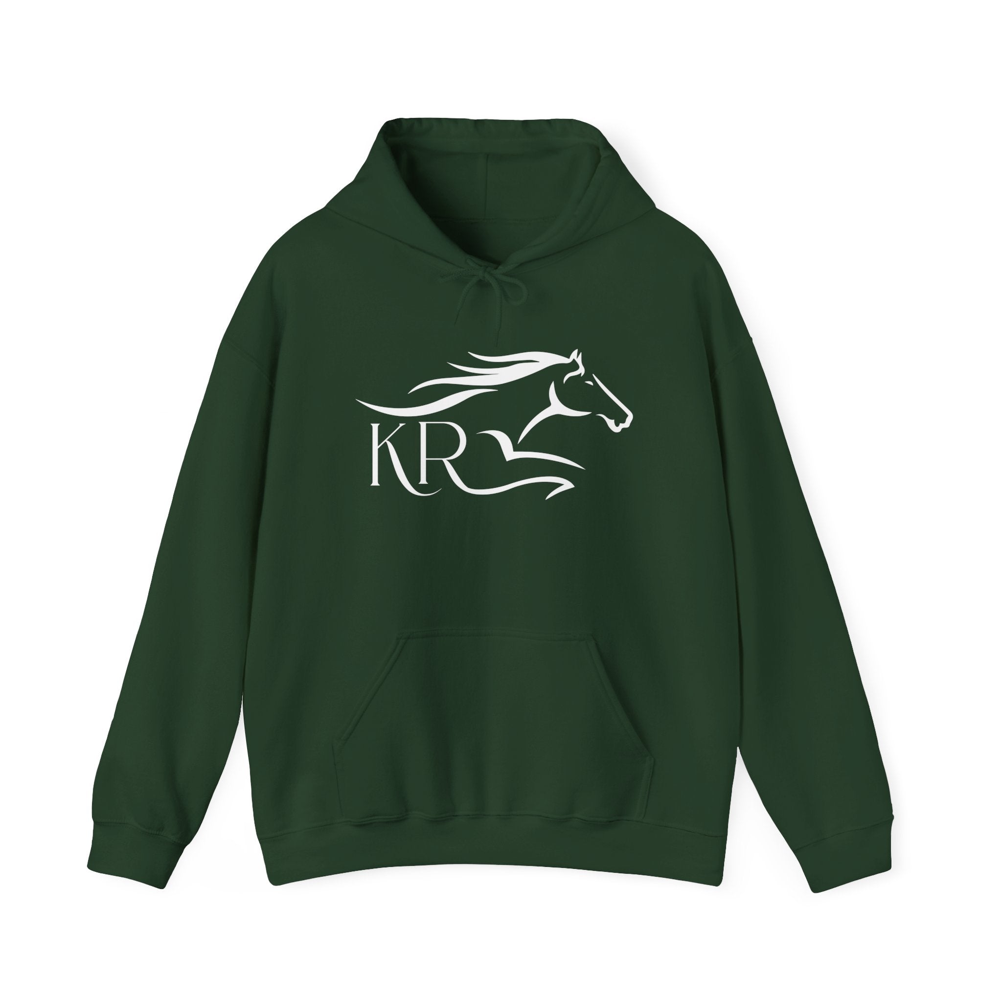 Adult Hooded Sweatshirt White Imprint