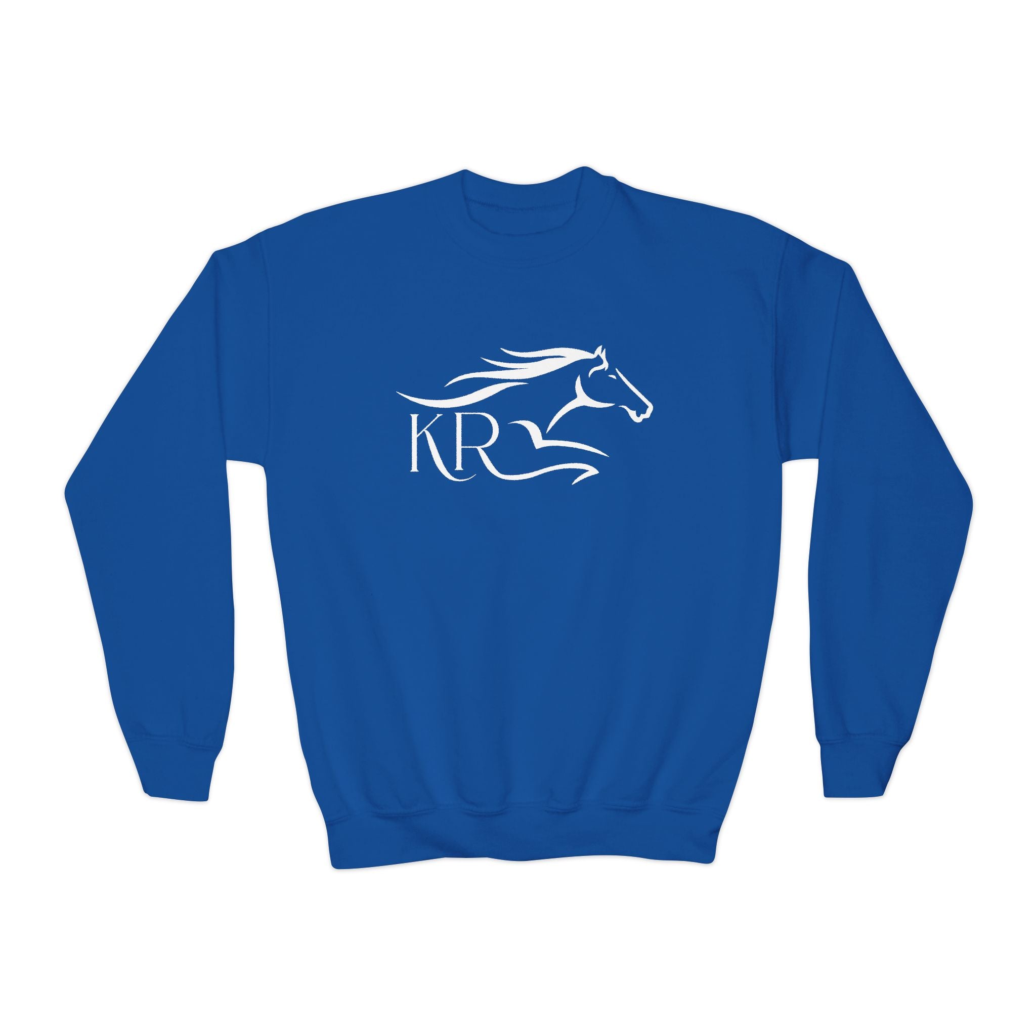 Youth Crewneck Sweatshirt White Imprint