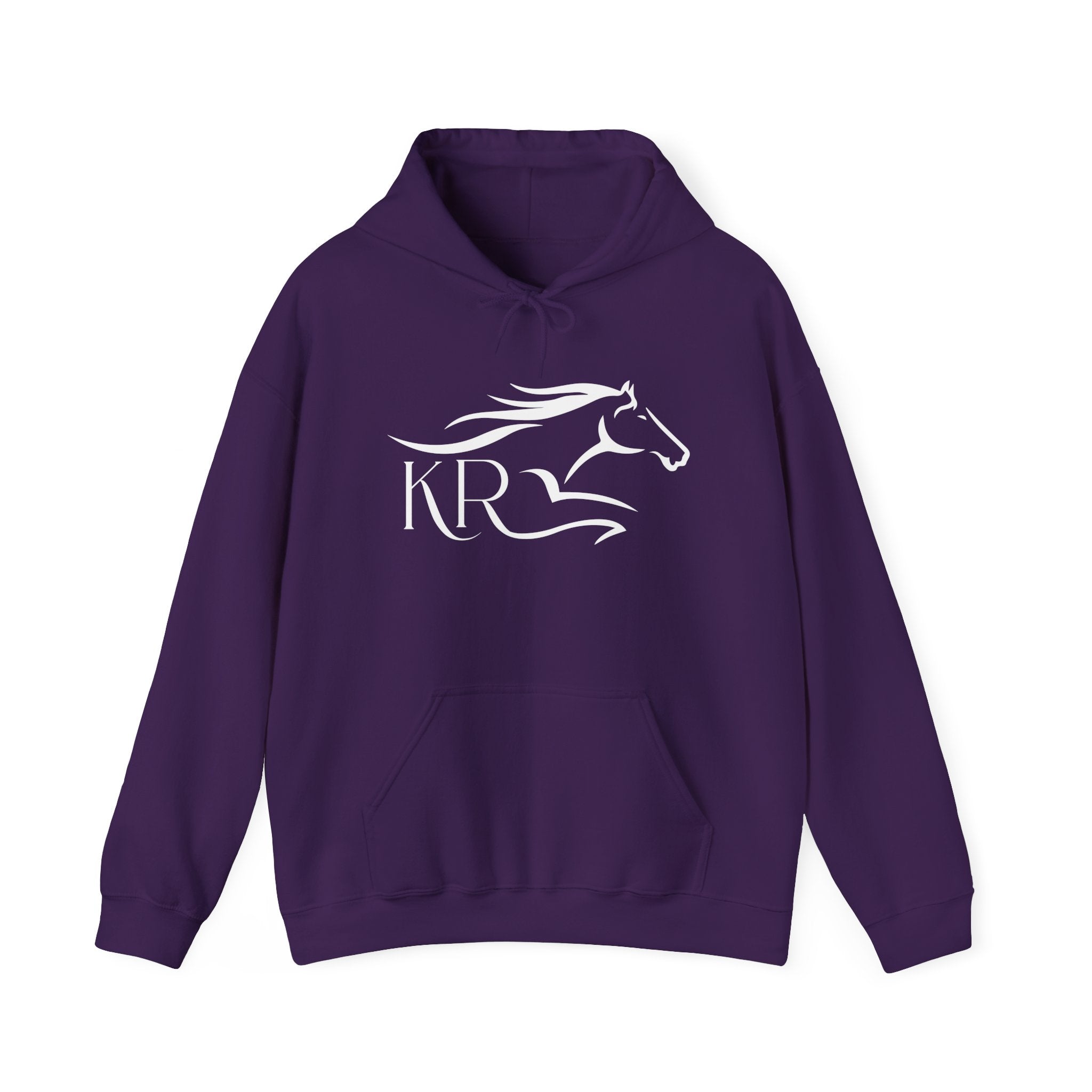 Adult Hooded Sweatshirt White Imprint