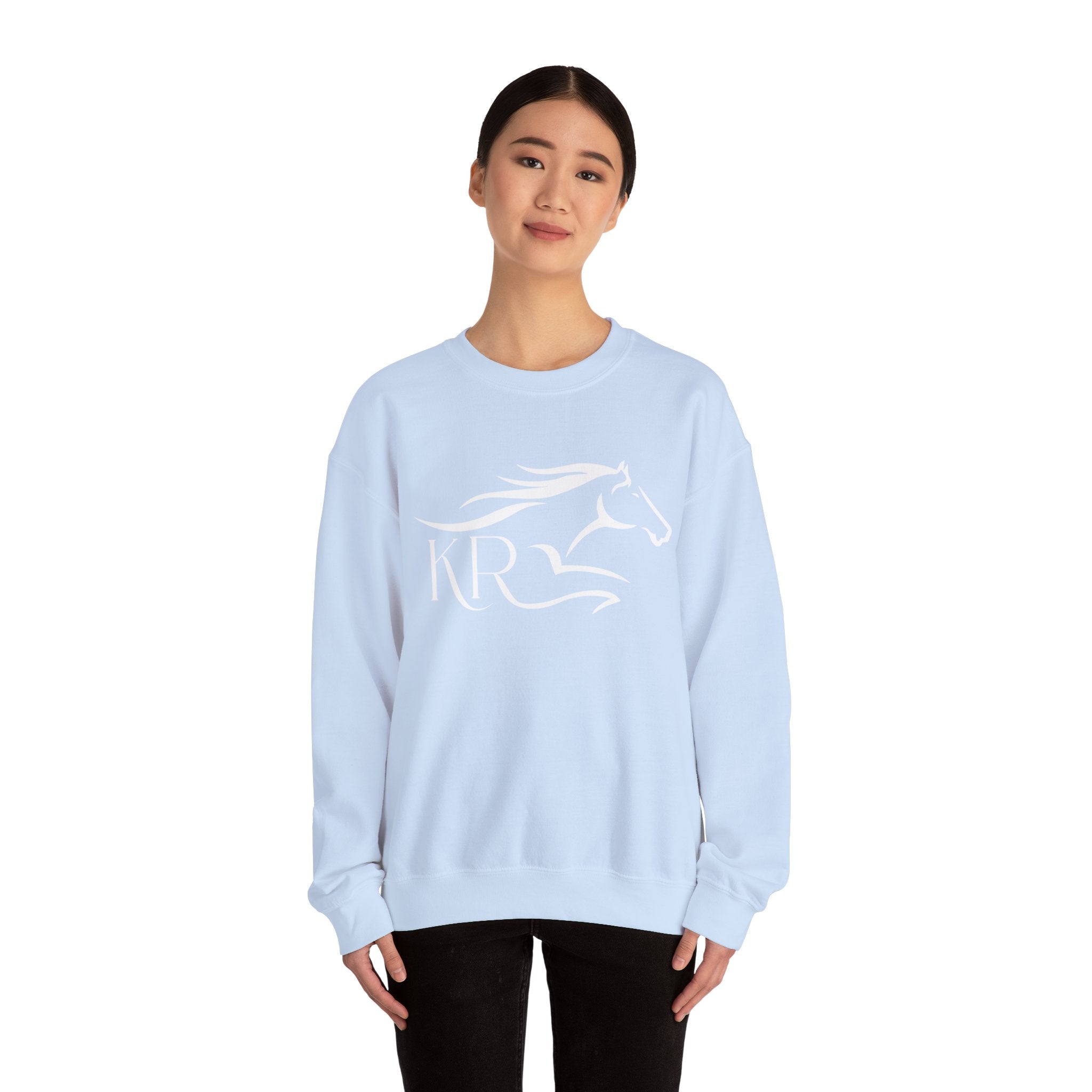 Adult Crewneck Sweatshirt White Imprint