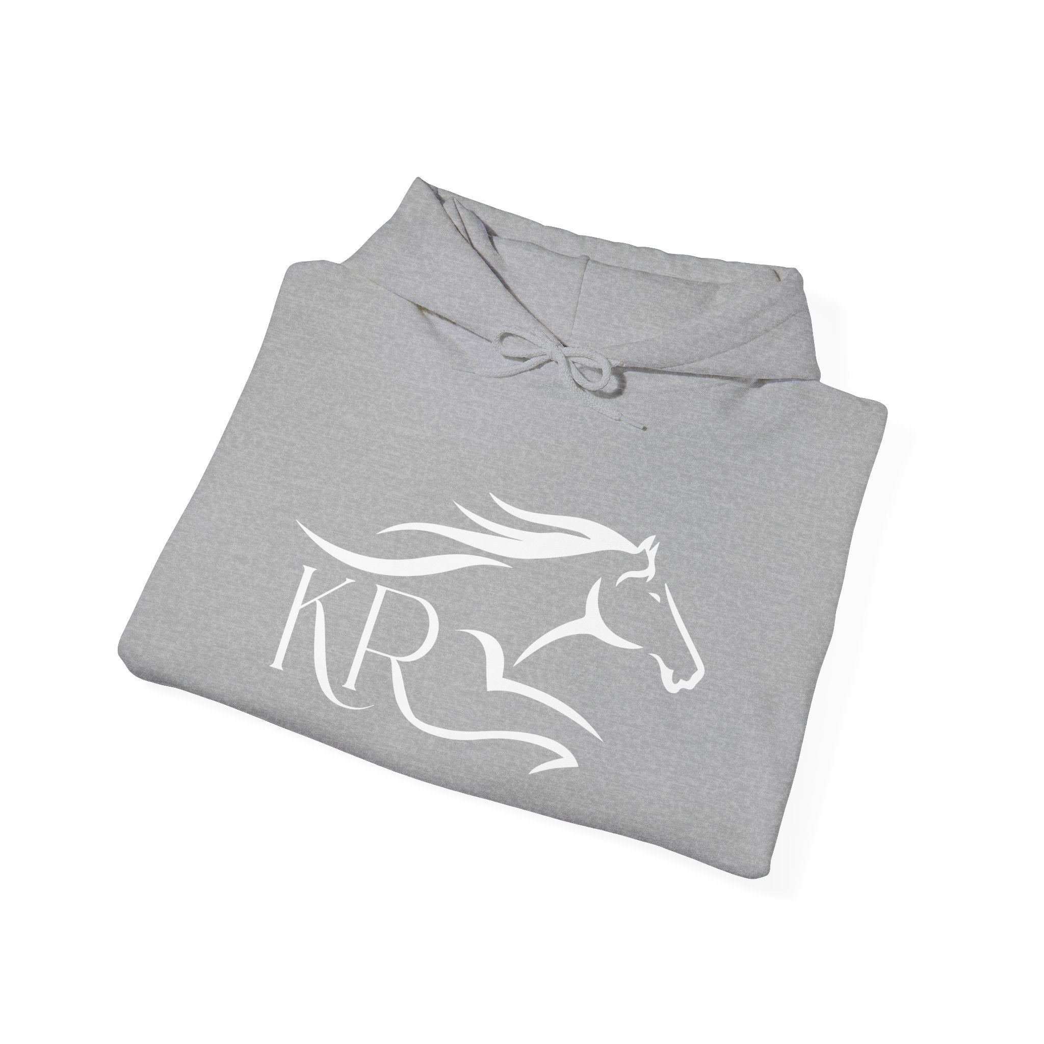 Adult Hooded Sweatshirt White Imprint