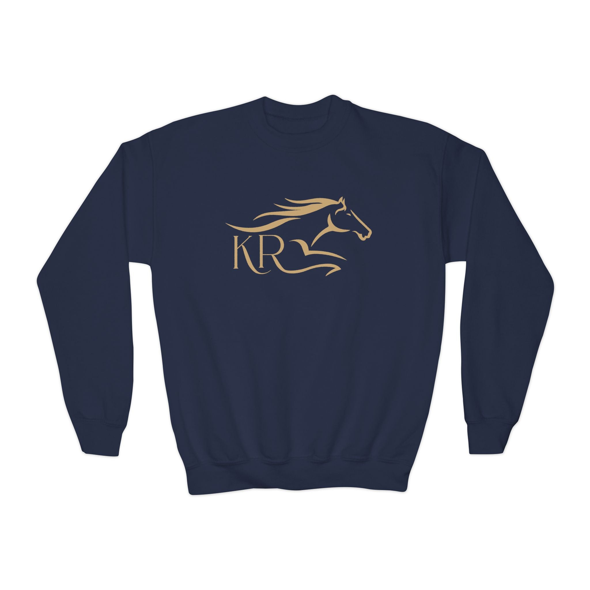 Youth Crewneck Sweatshirt Gold Imprint