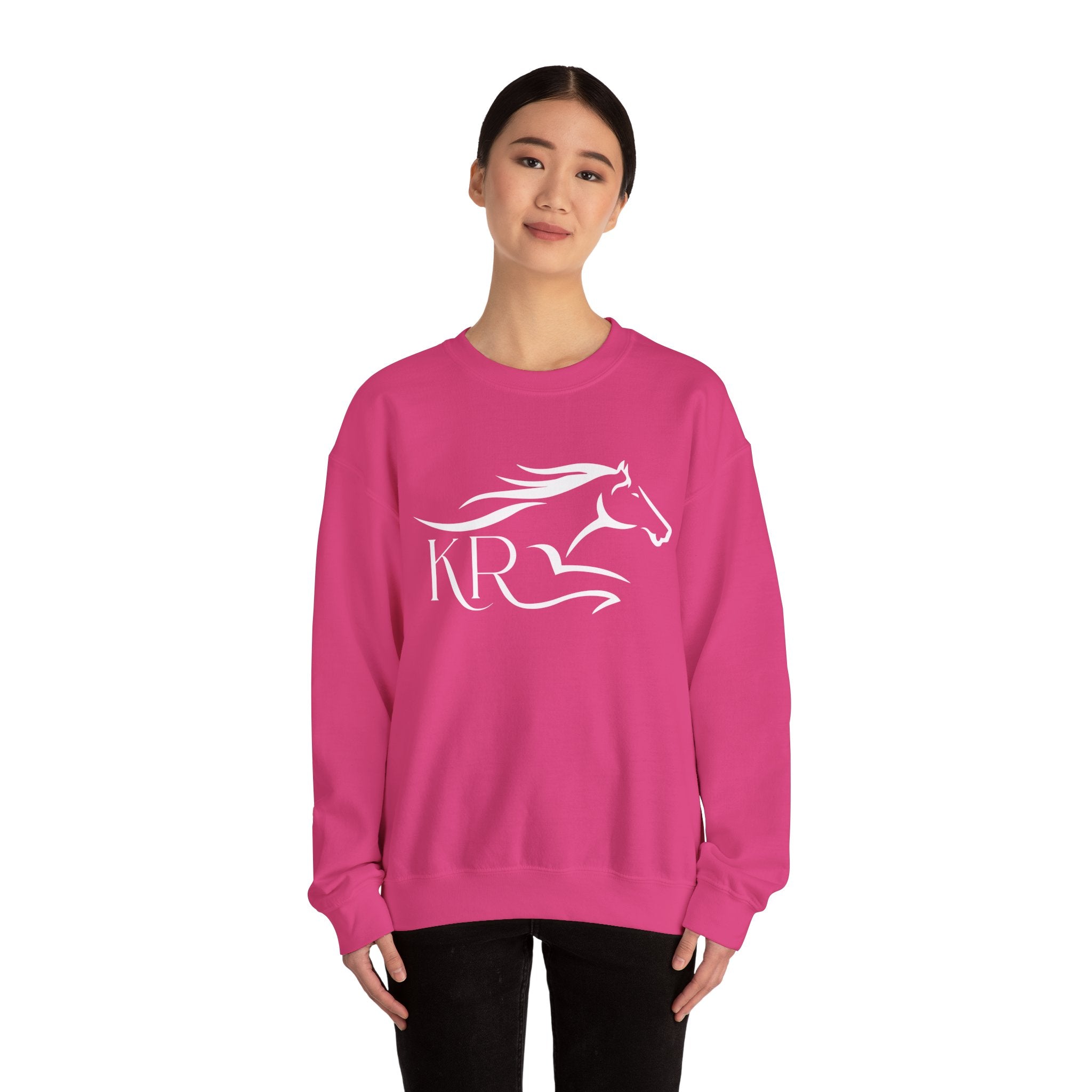 Adult Crewneck Sweatshirt White Imprint