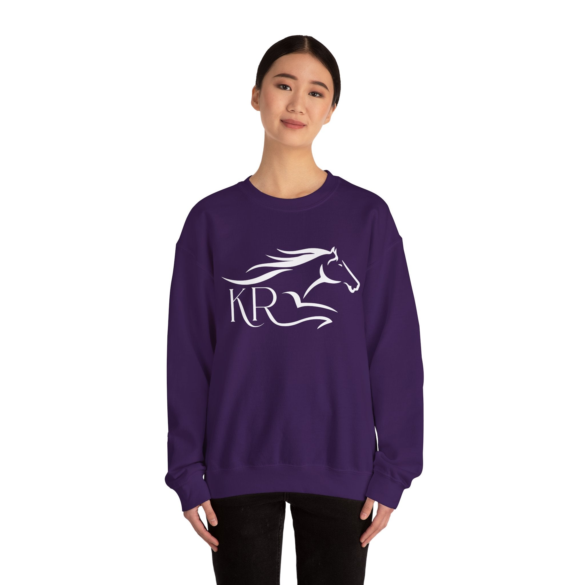 Adult Crewneck Sweatshirt White Imprint