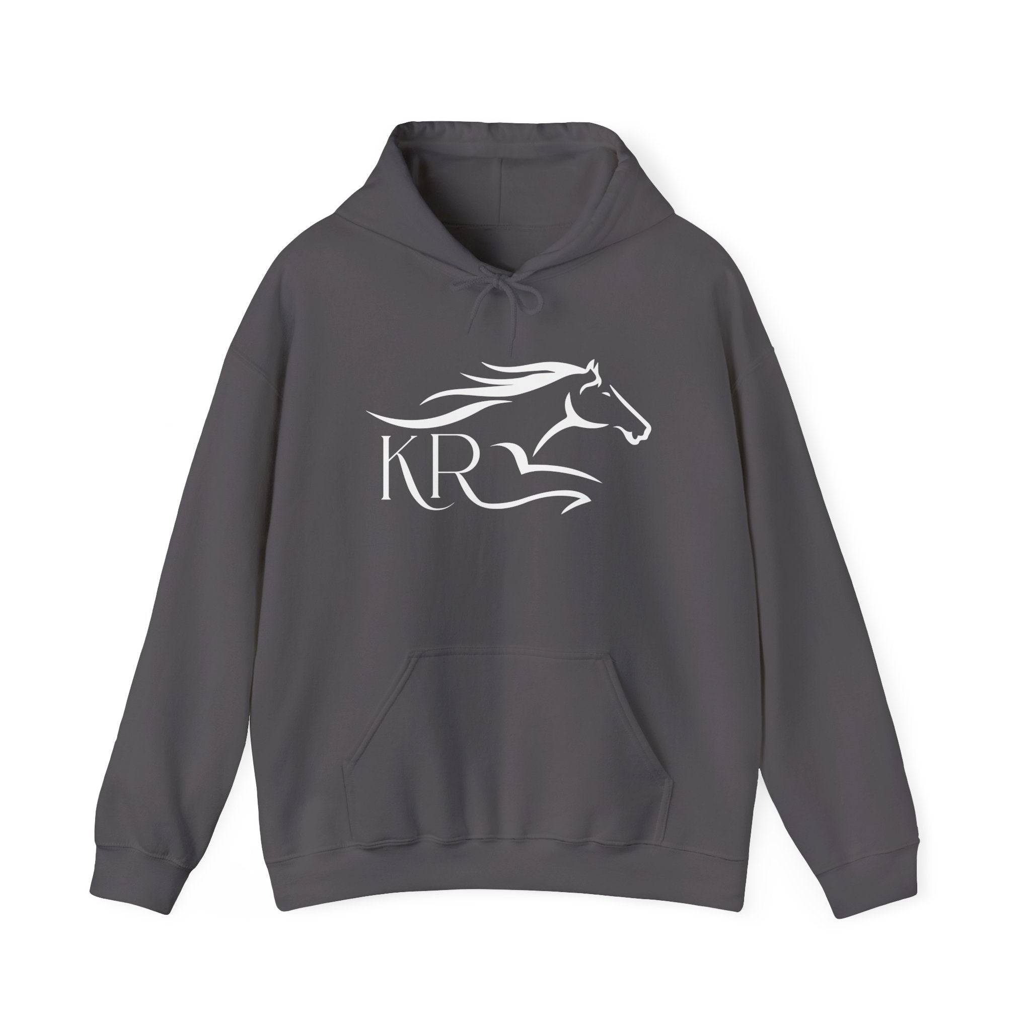 Adult Hooded Sweatshirt White Imprint
