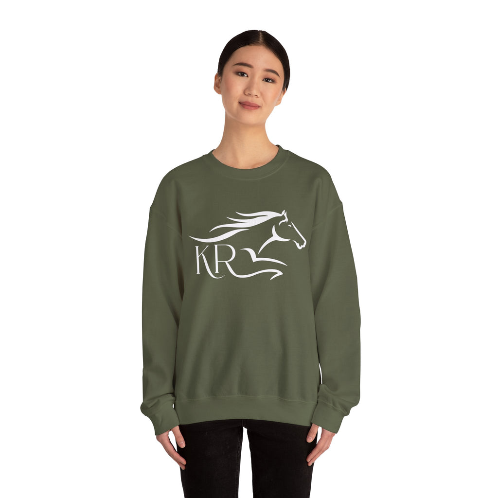 Adult Crewneck Sweatshirt White Imprint