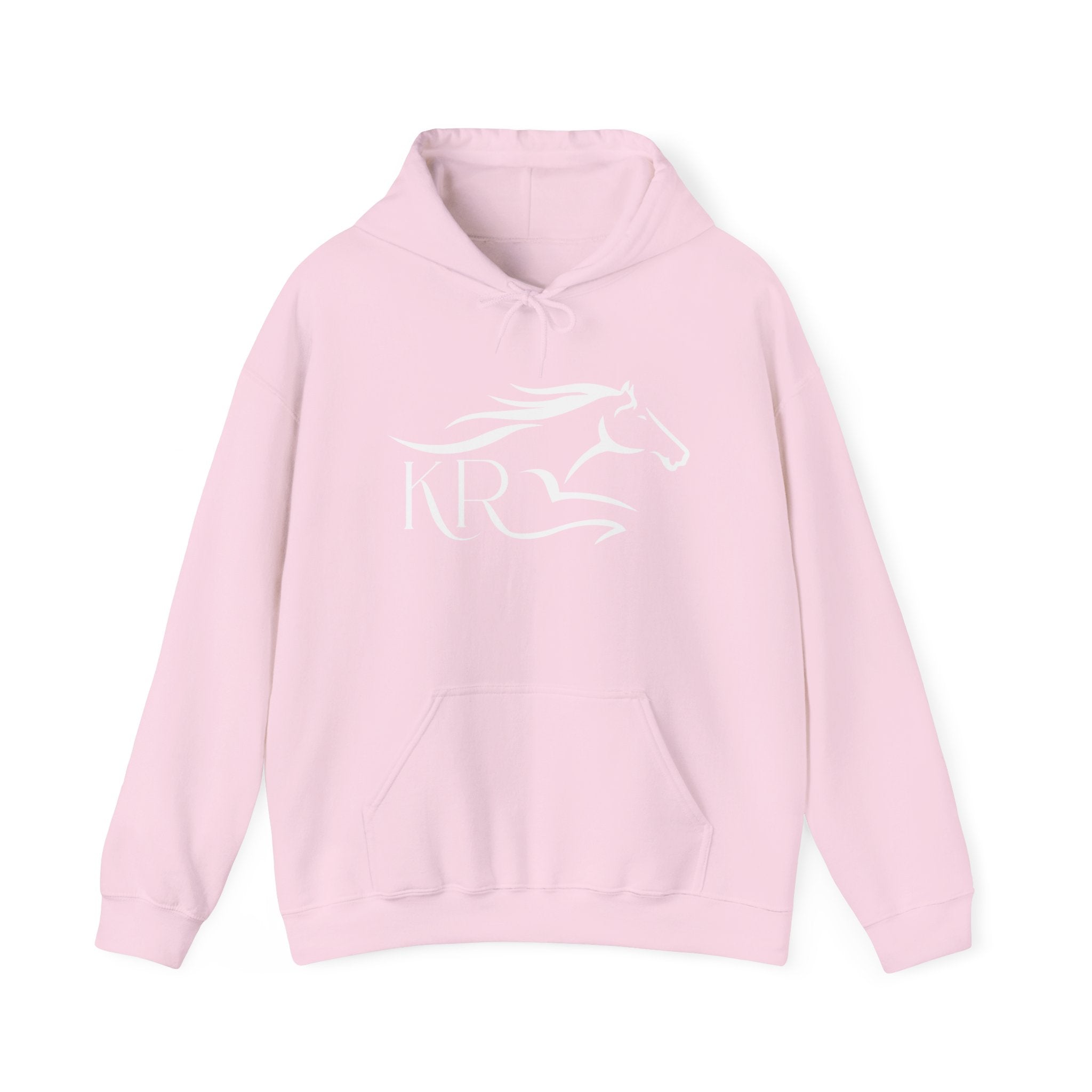 Adult Hooded Sweatshirt White Imprint