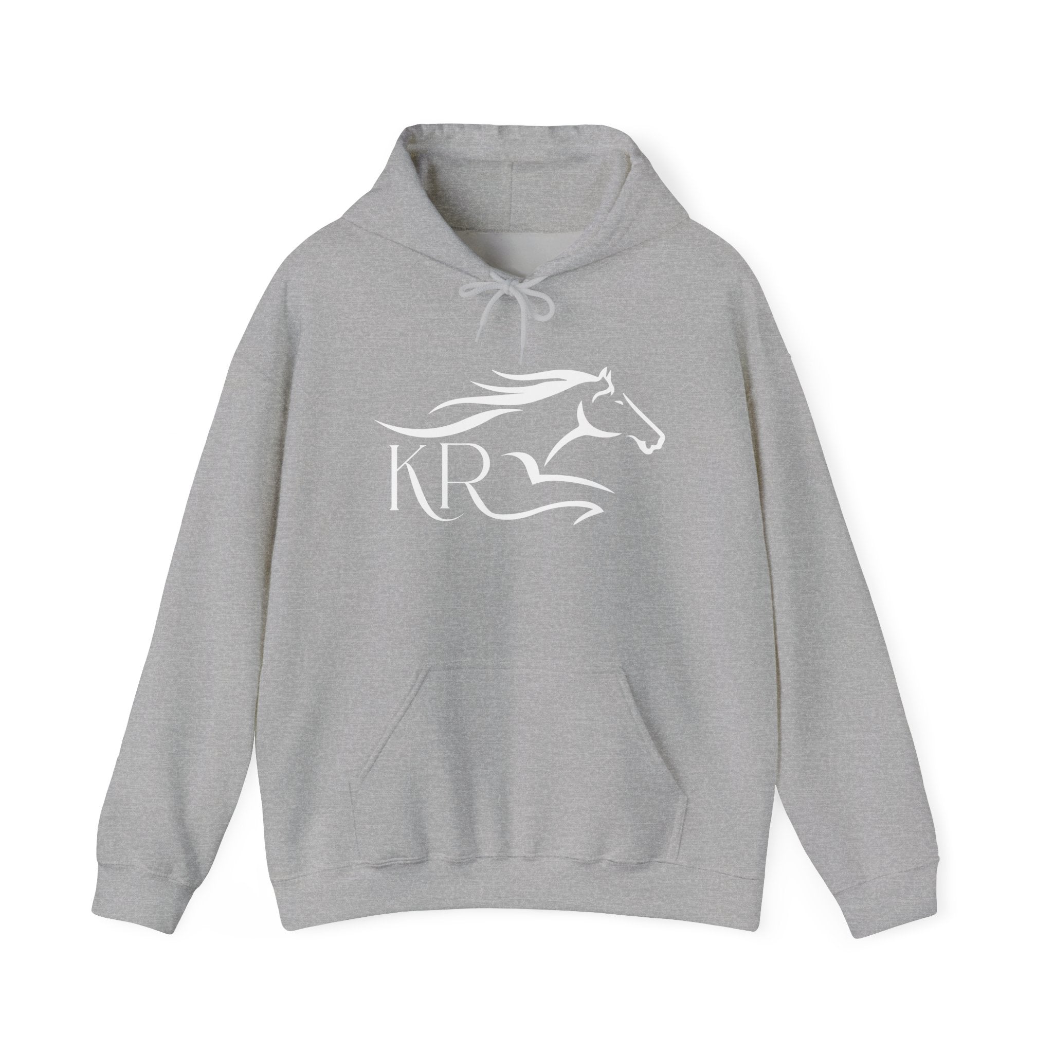 Adult Hooded Sweatshirt White Imprint