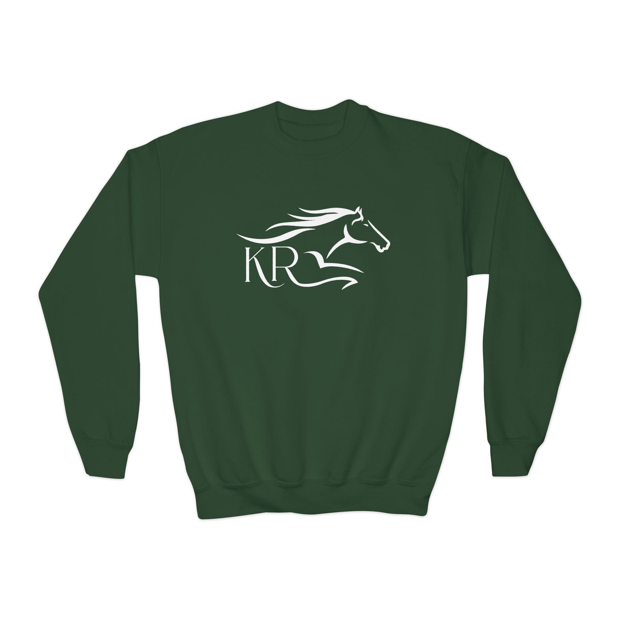 Youth Crewneck Sweatshirt White Imprint