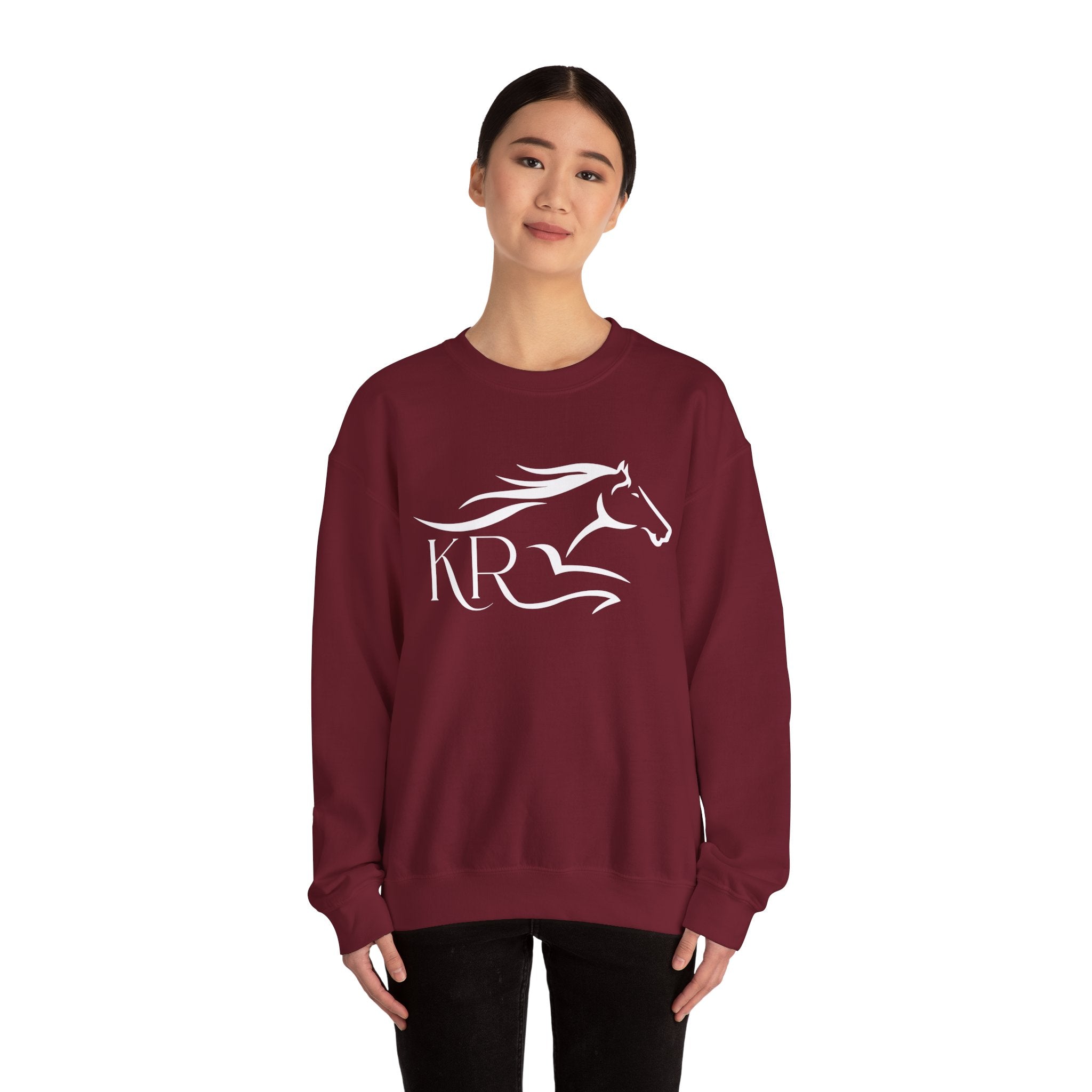 Adult Crewneck Sweatshirt White Imprint