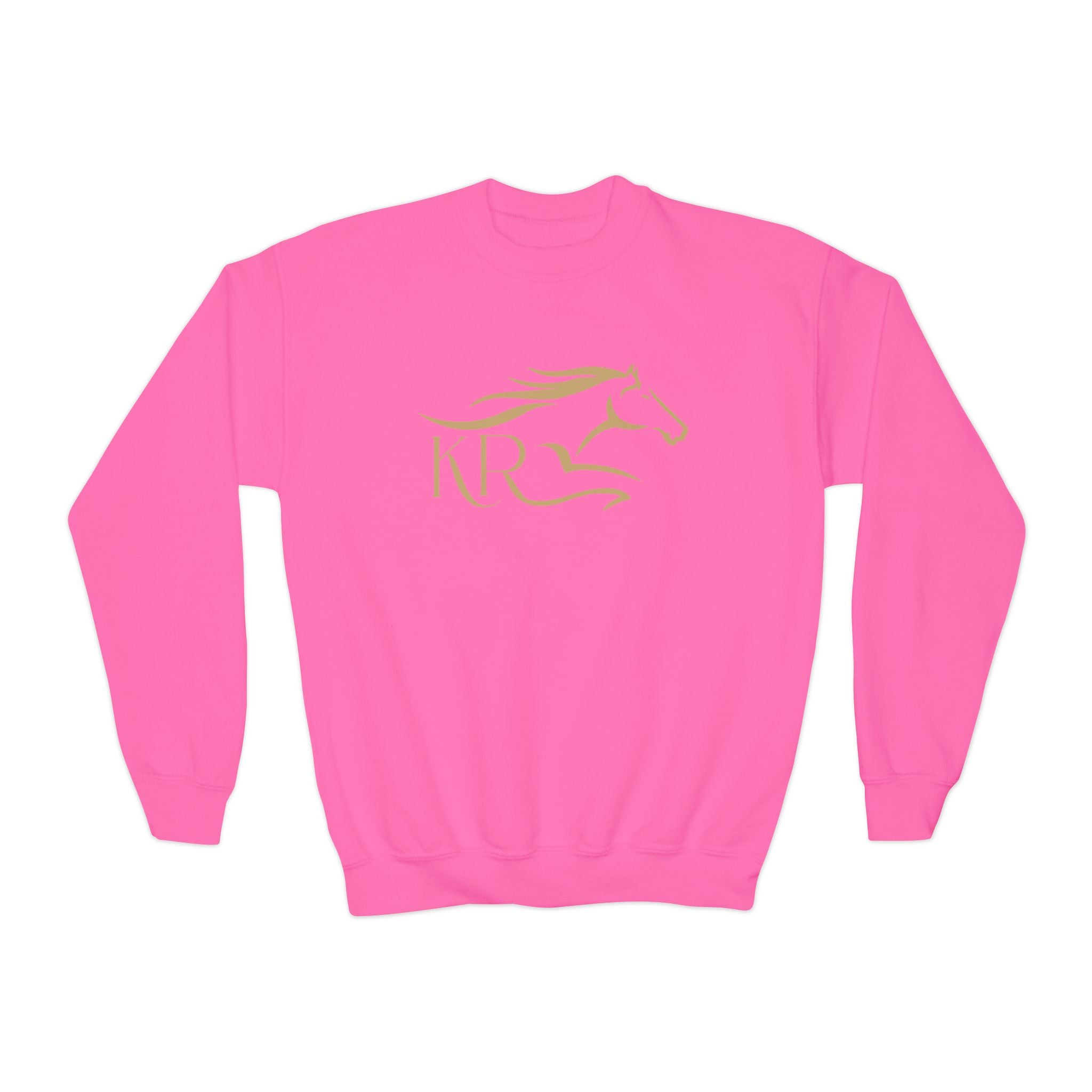 Youth Crewneck Sweatshirt Gold Imprint