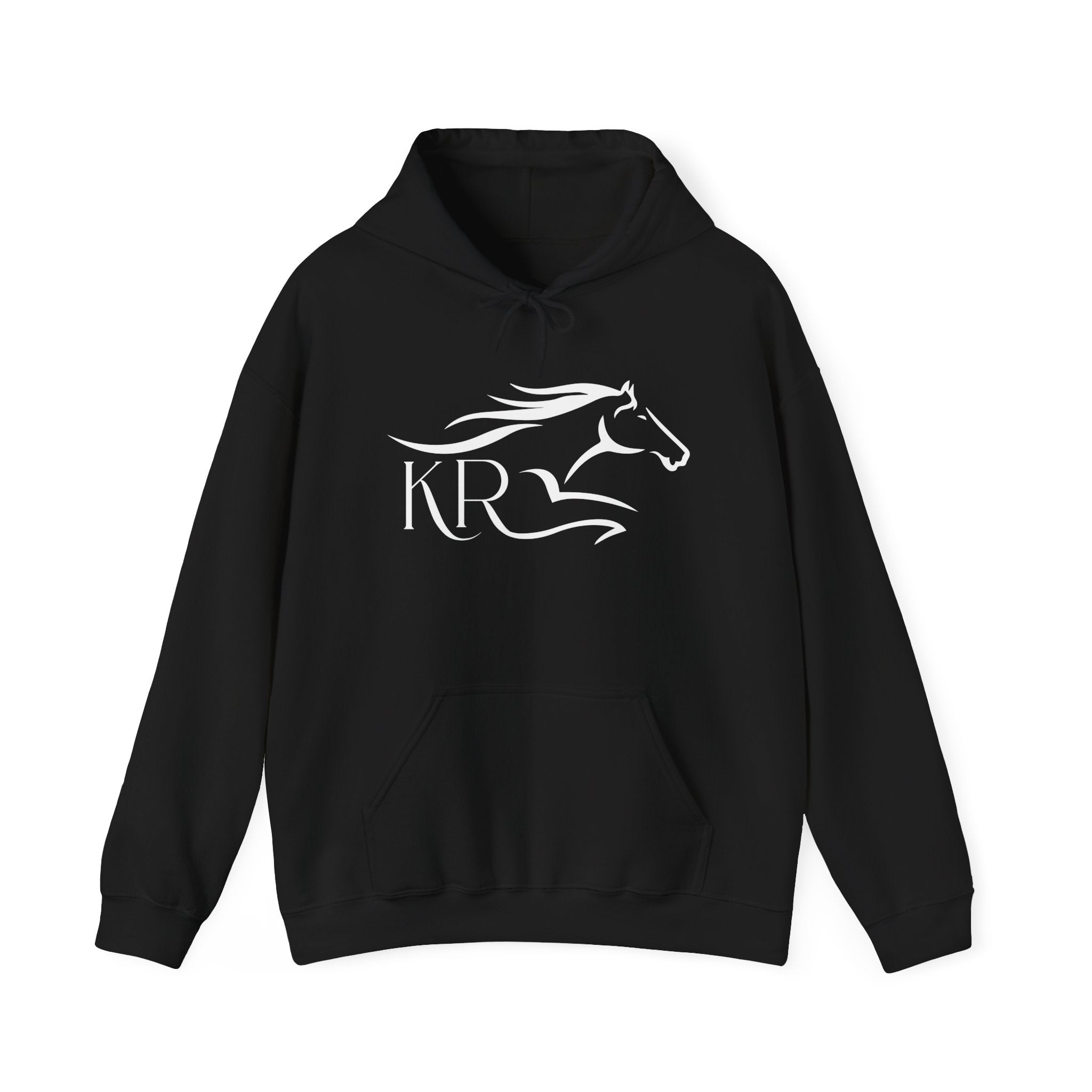 Adult Hooded Sweatshirt White Imprint
