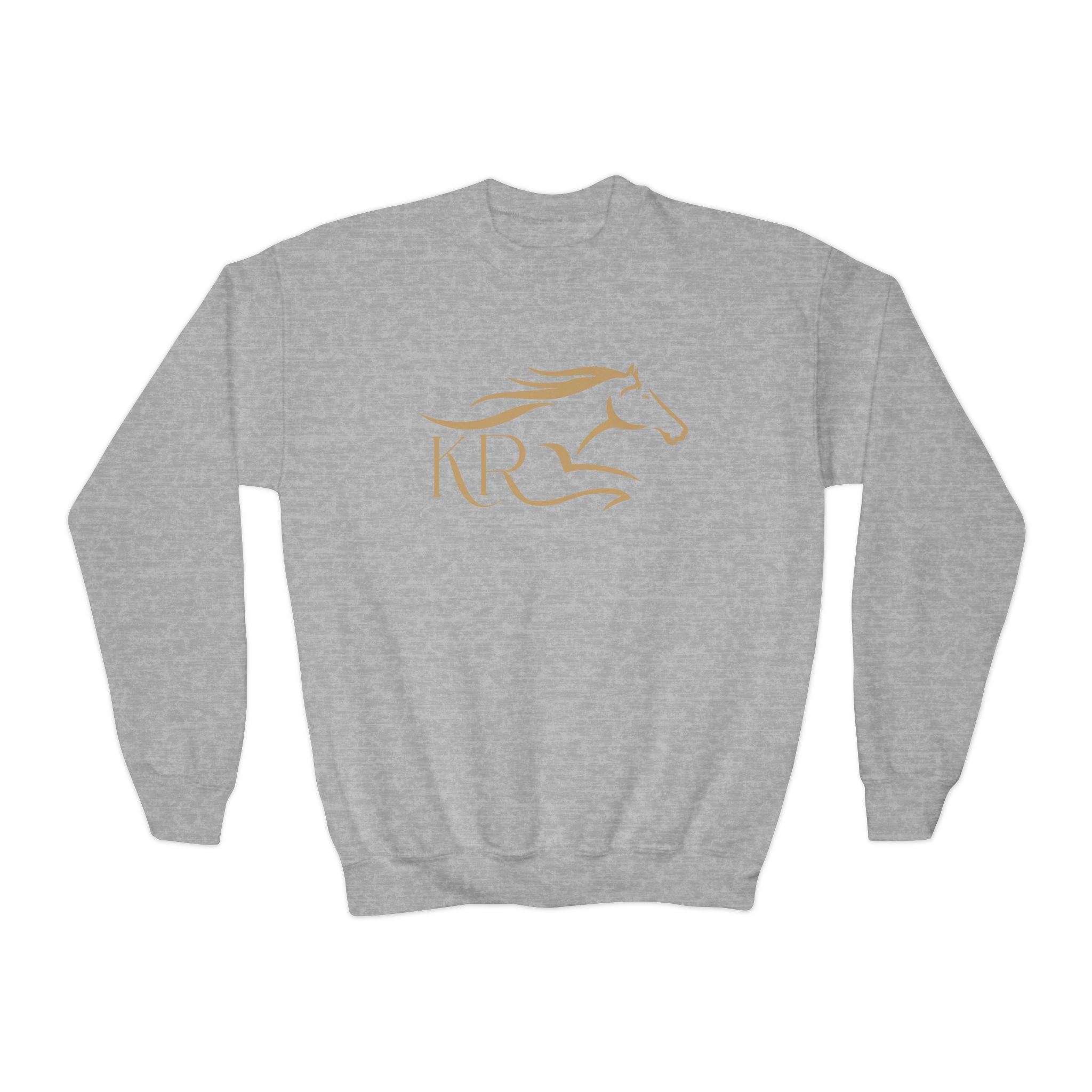 Youth Crewneck Sweatshirt Gold Imprint