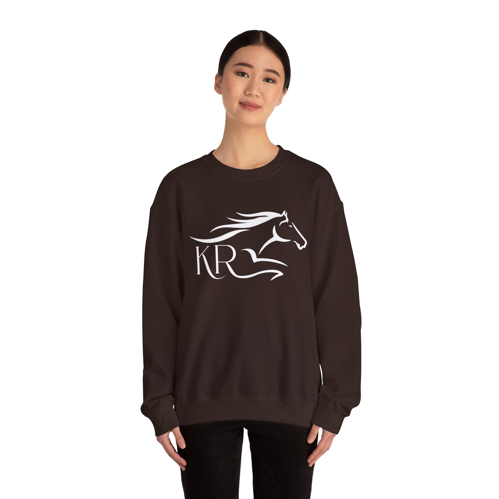 Adult Crewneck Sweatshirt White Imprint