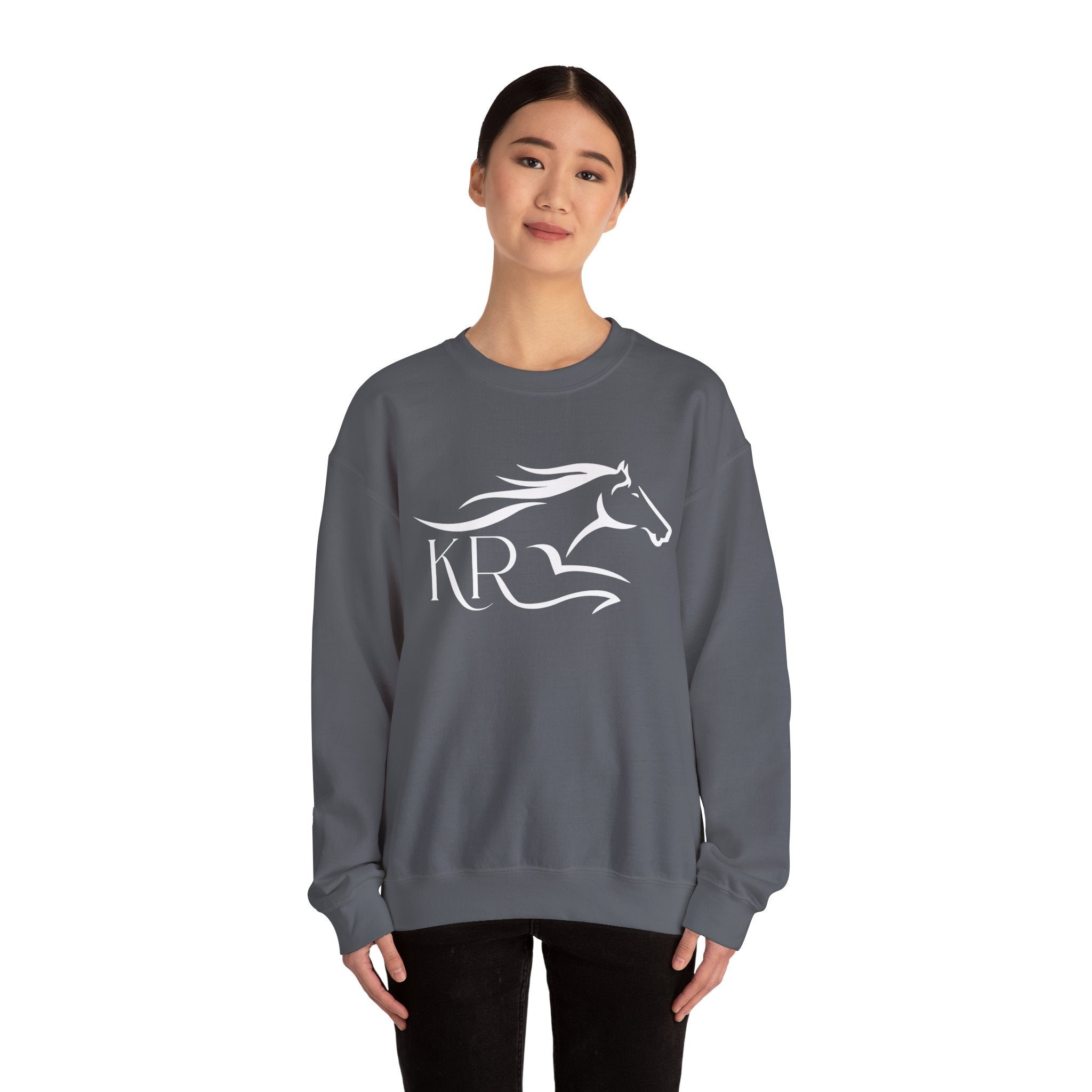 Adult Crewneck Sweatshirt White Imprint