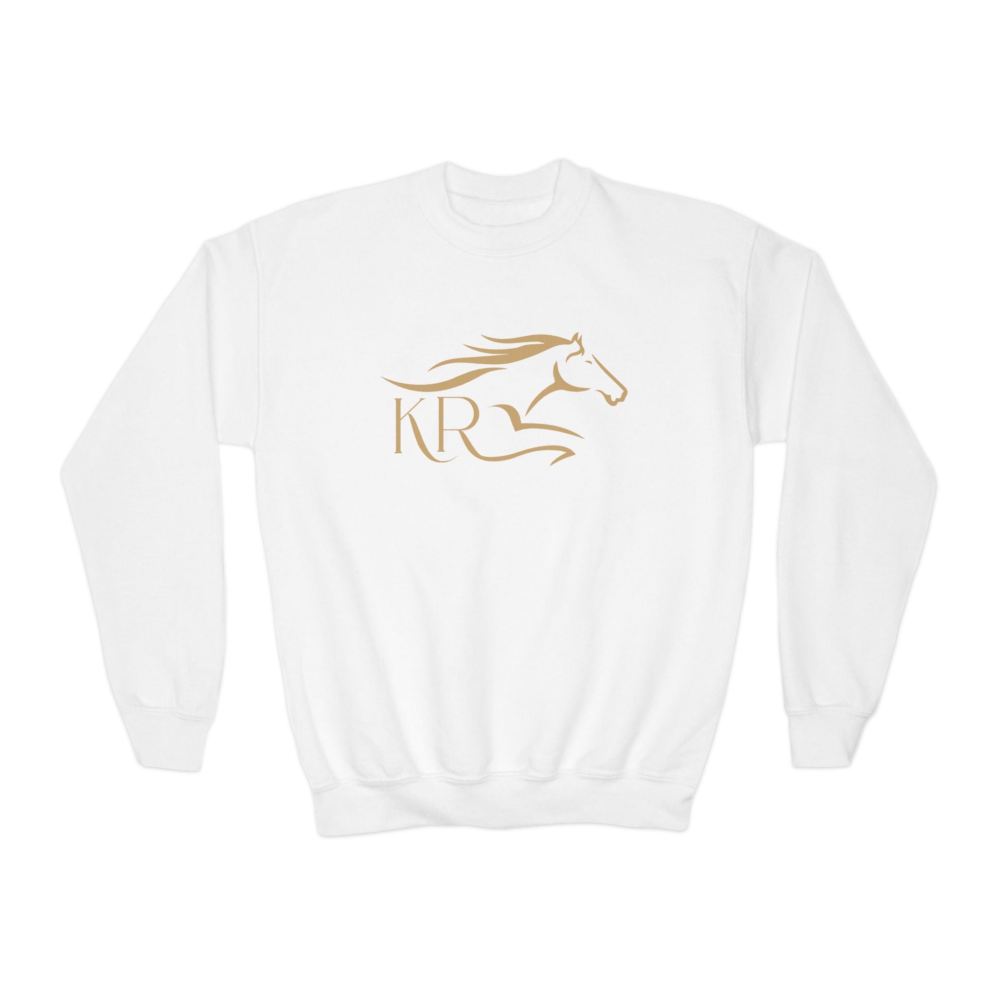 Youth Crewneck Sweatshirt Gold Imprint