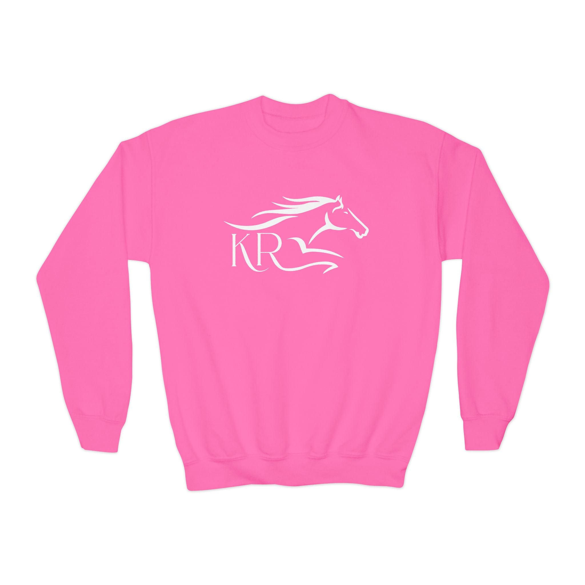 Youth Crewneck Sweatshirt White Imprint