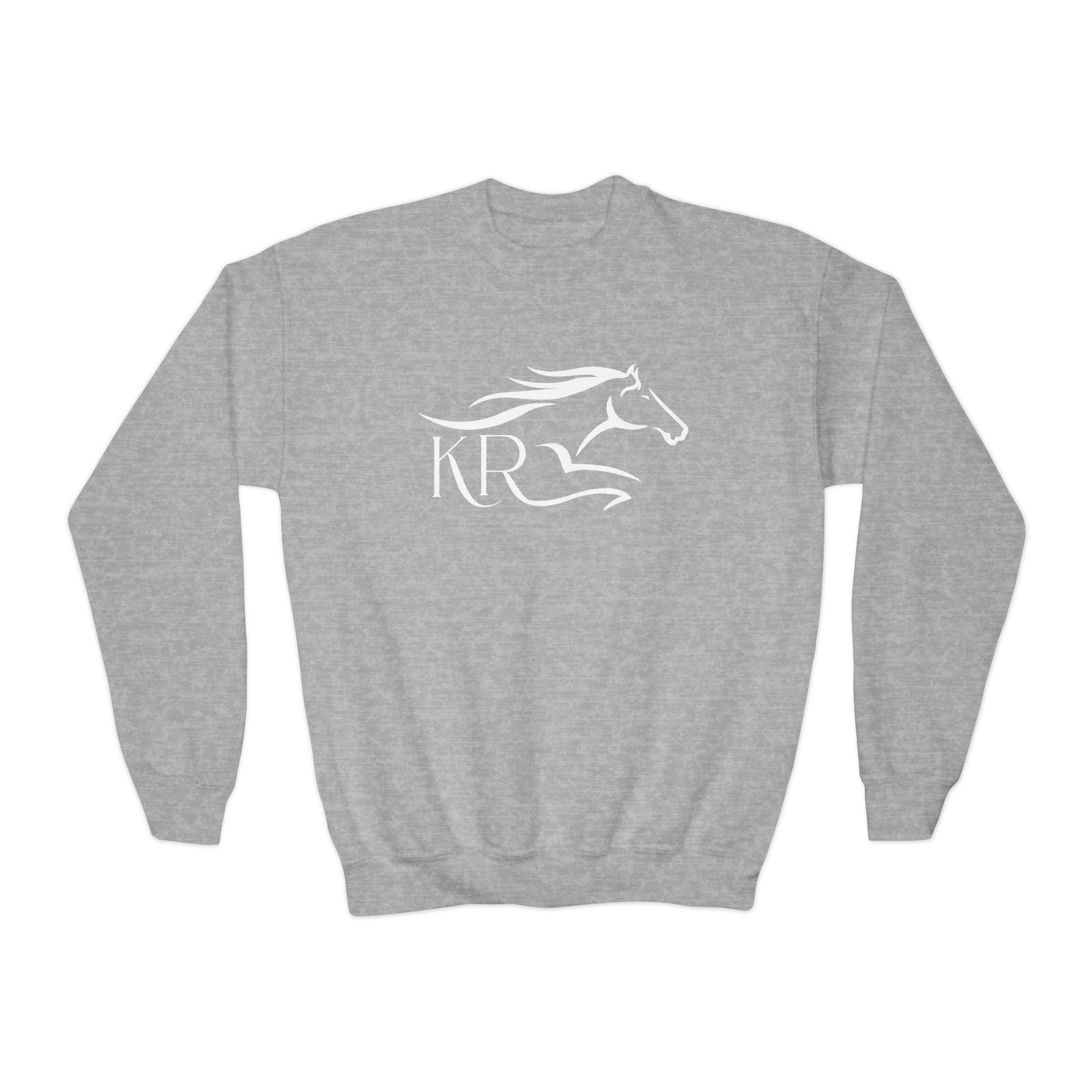 Youth Crewneck Sweatshirt White Imprint