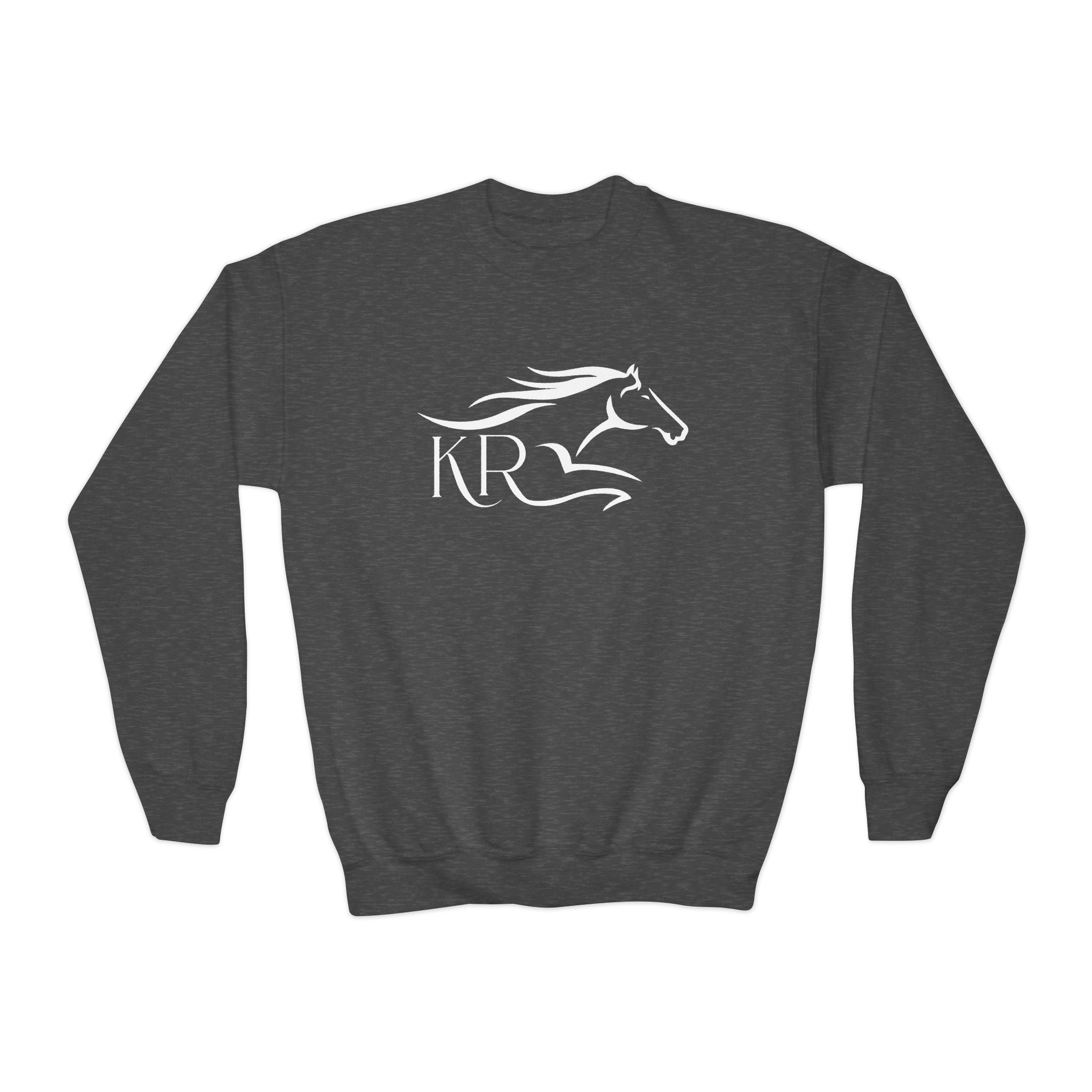 Youth Crewneck Sweatshirt White Imprint