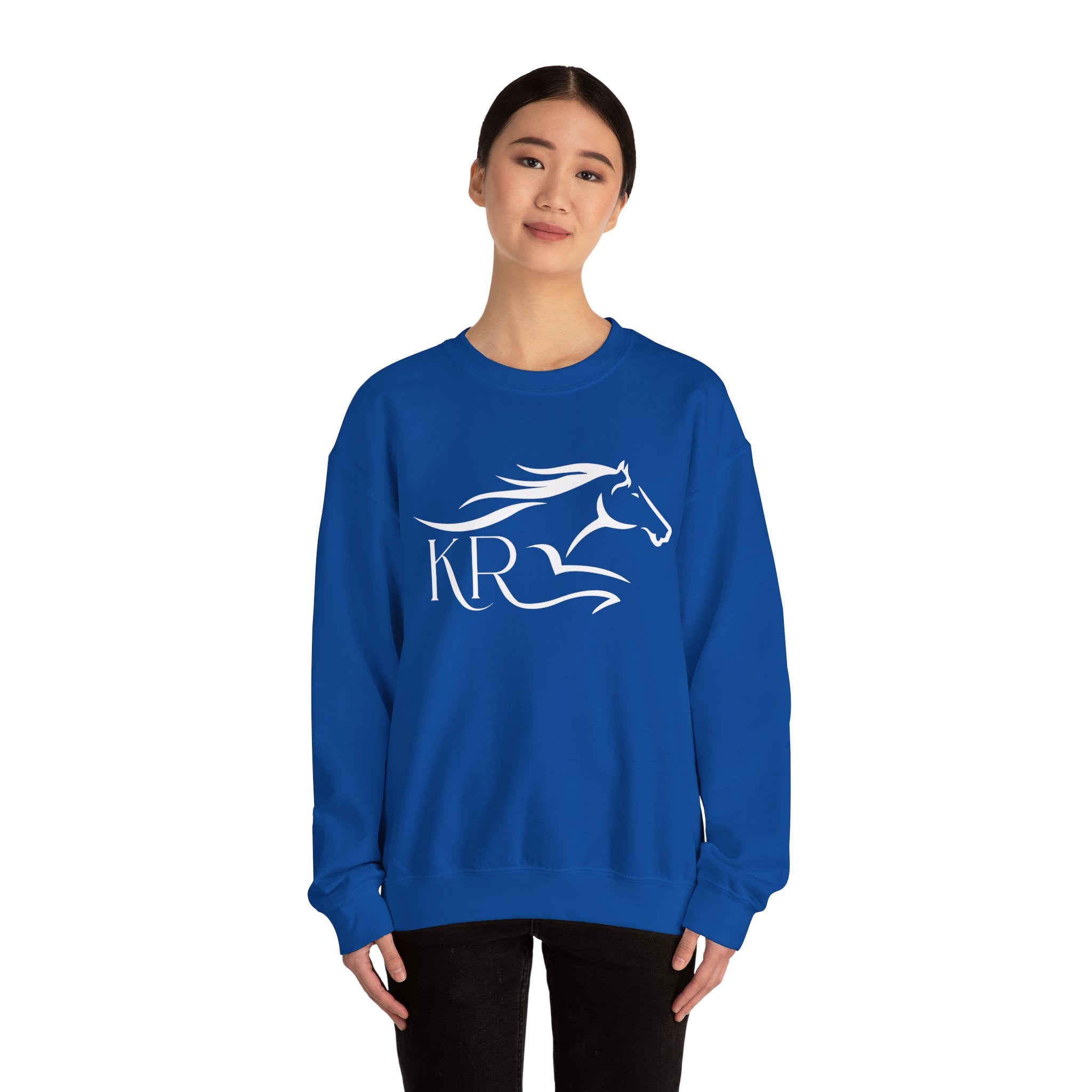 Adult Crewneck Sweatshirt White Imprint
