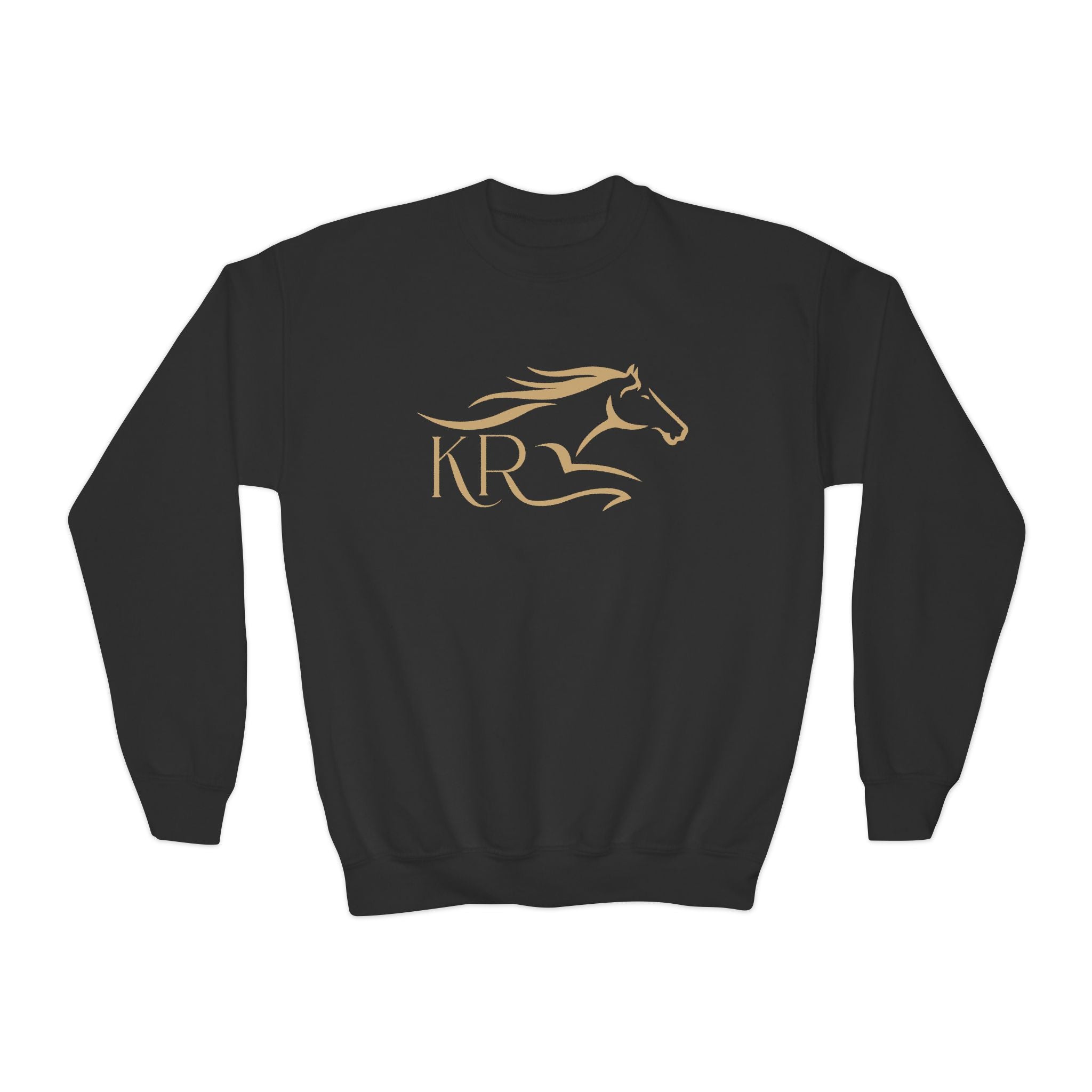 Youth Crewneck Sweatshirt Gold Imprint