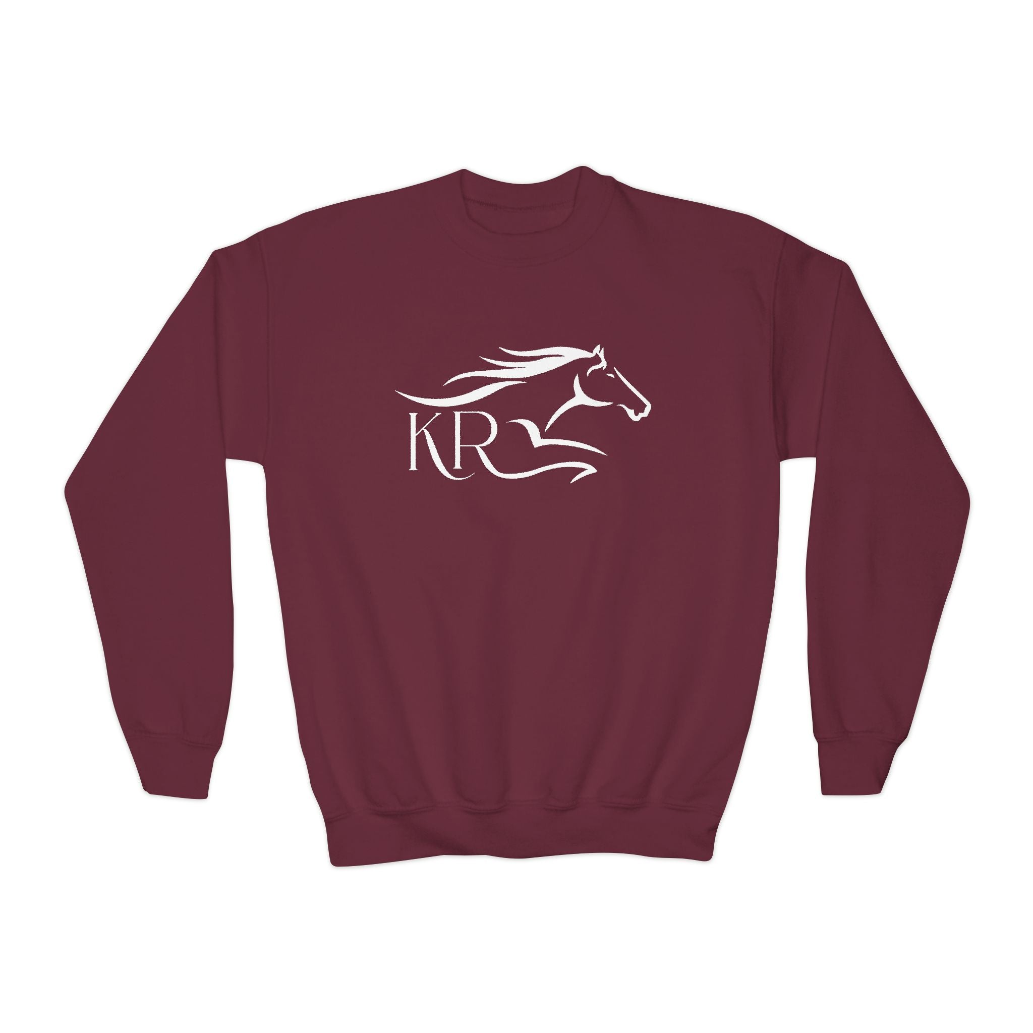 Youth Crewneck Sweatshirt White Imprint