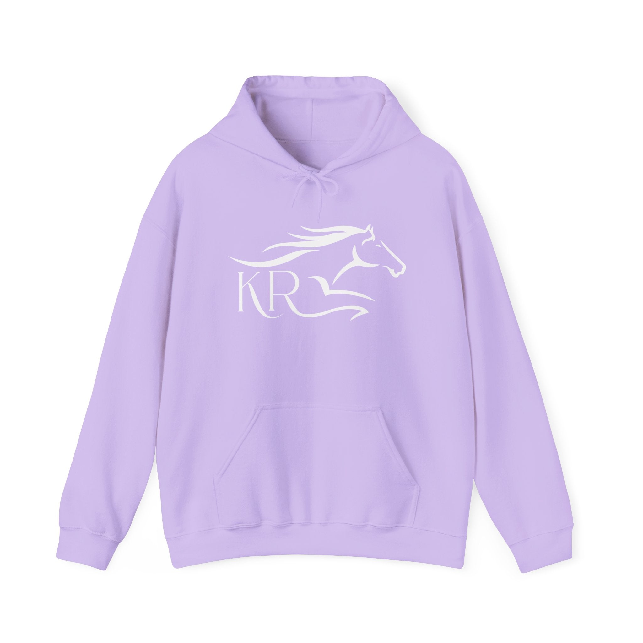 Adult Hooded Sweatshirt White Imprint