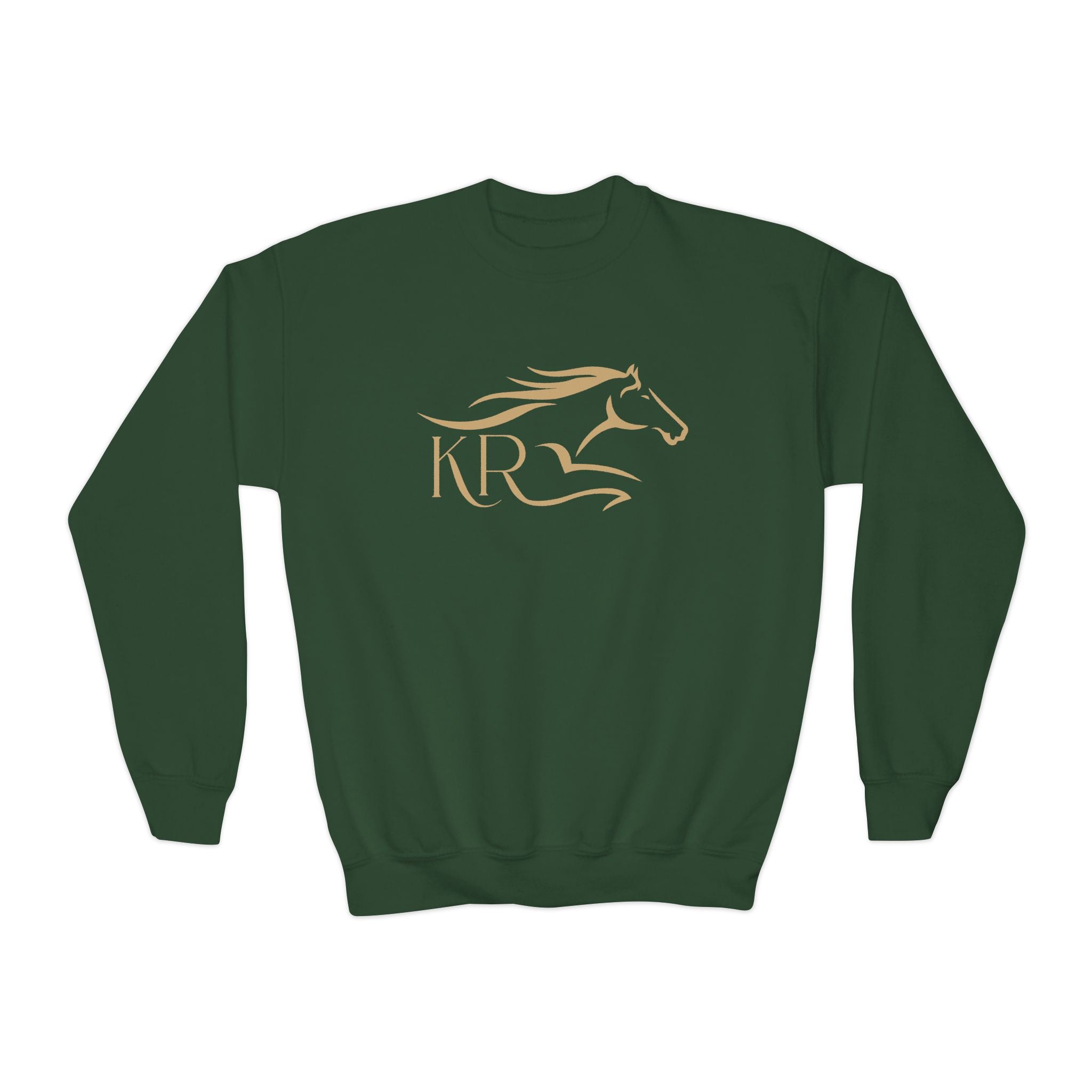 Youth Crewneck Sweatshirt Gold Imprint