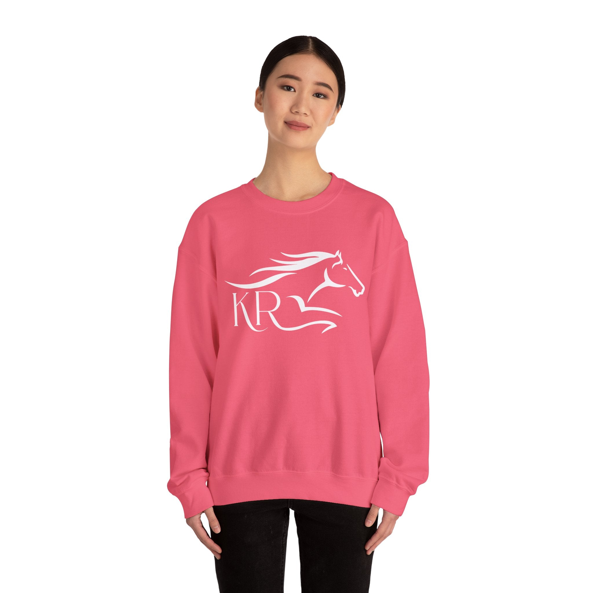 Adult Crewneck Sweatshirt White Imprint